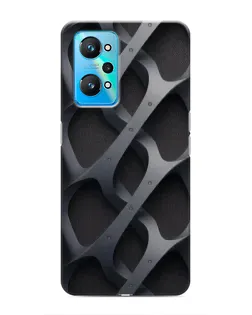 Чехол для Realme GT Neo 2 с картинкой «Объемное серое плетение»
