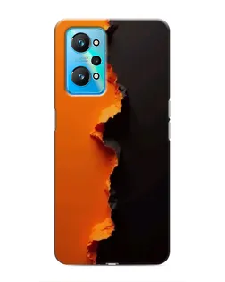 Чехол для Realme GT Neo 2 с картинкой «Оранжевый разлом»