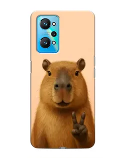 Чехол для Realme GT Neo 2 с картинкой «Капибара виктория»