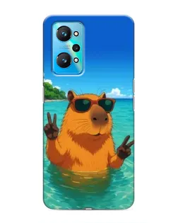 Чехол для Realme GT Neo 2 с картинкой «Морская капибара»