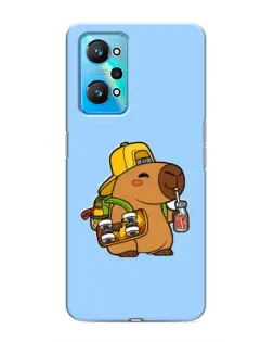 Чехол для Realme GT Neo 2 с картинкой «Капибара на скейте»