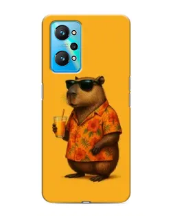 Чехол для Realme GT Neo 2 с картинкой «Капибара на отдыхе»