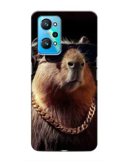 Чехол для Realme GT Neo 2 с картинкой «Капибара золотая цепь»