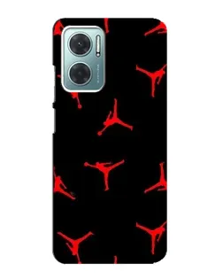 Чехол для Xiaomi Redmi Note 11E с картинкой «Jordan Red Pattern»