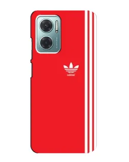 Чехол для Xiaomi Redmi Note 11E с картинкой «Красный минимализм Adidas»