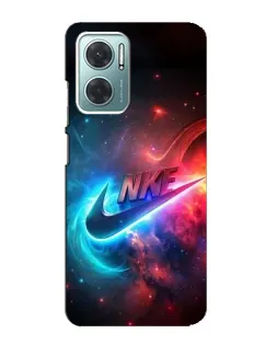 Чехол для Xiaomi Redmi Note 11E с картинкой «Огненный логотип Nike»