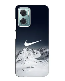 Чехол для Xiaomi Redmi Note 11E с картинкой «Nike — зимние горы»