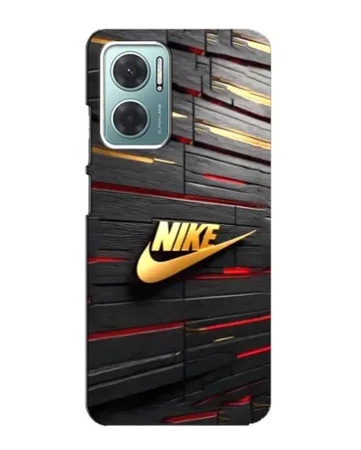 Чехол для Xiaomi Redmi Note 11E с картинкой «Золотой Nike на металле»