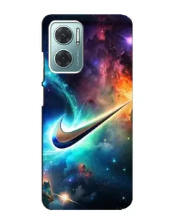 Чехол для Xiaomi Redmi Note 11E с картинкой «Космический Nike Swoosh»