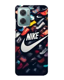 Чехол для Xiaomi Redmi Note 11E с картинкой «Коллекция кроссовок Nike»