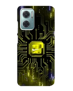 Чехол для Xiaomi Redmi Note 11E с картинкой «Nike — золотая искра»