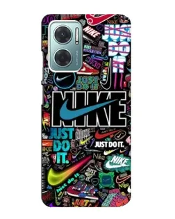 Чехол для Xiaomi Redmi Note 11E с картинкой «Яркий коллаж Nike»