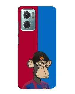 Чехол для Xiaomi Redmi Note 11E с картинкой «Bored Ape — фанат Барсы»