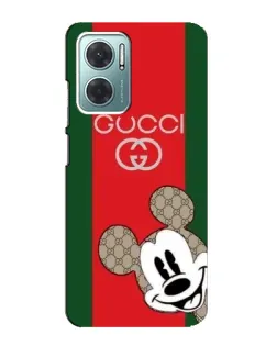 Чехол для Xiaomi Redmi Note 11E с картинкой «Gucci — полосы и Микки»