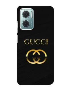 Чехол для Xiaomi Redmi Note 11E с картинкой «Золотой логотип Gucci»