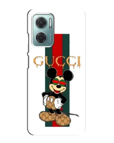 Чехол для Xiaomi Redmi Note 11E с картинкой «Микки Маус Gucci — полосы»