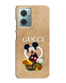 Чехол для Xiaomi Redmi Note 11E с картинкой «Микки Маус Gucci — крафт»