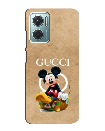 Чехол для Xiaomi Redmi Note 11E с картинкой «Микки Маус Gucci — крафт»