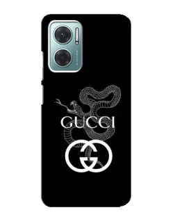 Чехол для Xiaomi Redmi Note 11E с картинкой «Gucci — серебряная змея»