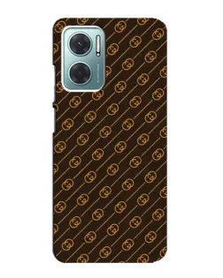 Чехол для Xiaomi Redmi Note 11E с картинкой «Gucci — золотые диагонали»