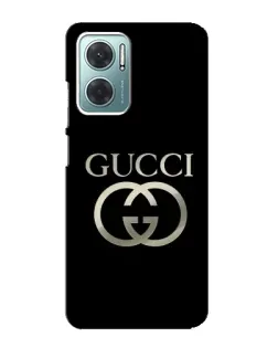Чохол для Xiaomi Redmi Note 11E з картинкою «Gucci — золото на чорному»