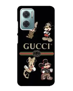 Чохол для Xiaomi Redmi Note 11E з картинкою «Gucci — герої Disney та монограма»