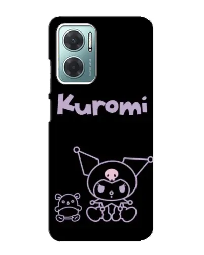 Чехол для Xiaomi Redmi Note 11E с картинкой «Kuromi — черный минимализм»