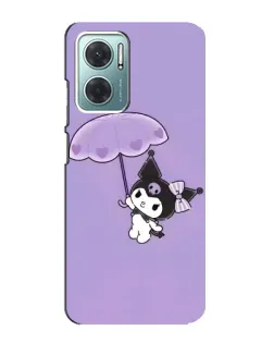 Чехол для Xiaomi Redmi Note 11E с картинкой «Kuromi с зонтиком»