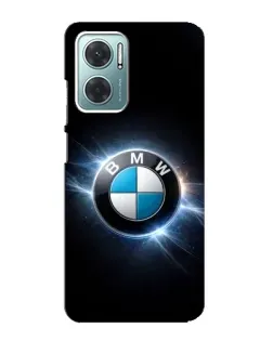Чехол для Xiaomi Redmi Note 11E с картинкой «BMW — неоновое сияние»