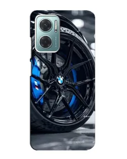 Чехол для Xiaomi Redmi Note 11E с картинкой «Колесо BMW вблизи»