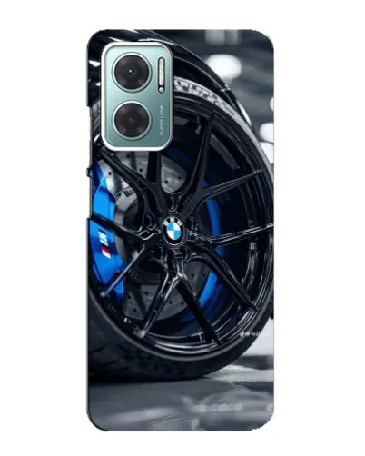 Чехол для Xiaomi Redmi Note 11E с картинкой «Колесо BMW вблизи»