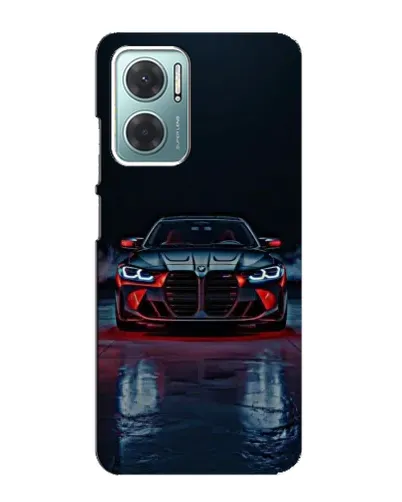 Чехол для Xiaomi Redmi Note 11E с картинкой «BMW на мокрой дороге»