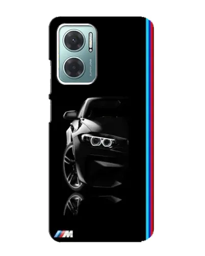 Чехол для Xiaomi Redmi Note 11E с картинкой «Силуэт BMW в темноте»