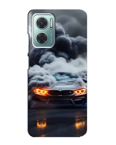 Чехол для Xiaomi Redmi Note 11E с картинкой «BMW в дыму»