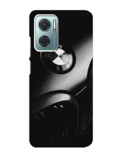 Чехол для Xiaomi Redmi Note 11E с картинкой «Эмблема BMW — макро»