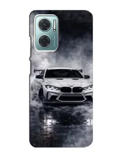 Чехол для Xiaomi Redmi Note 11E с картинкой «BMW сквозь туман»
