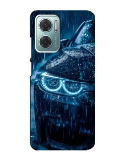 Чехол для Xiaomi Redmi Note 11E с картинкой «BMW под дождем»