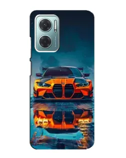 Чехол для Xiaomi Redmi Note 11E с картинкой «BMW — золотая эмблема»