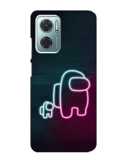 Чехол для Xiaomi Redmi Note 11E с картинкой «Among Us неон-арт»