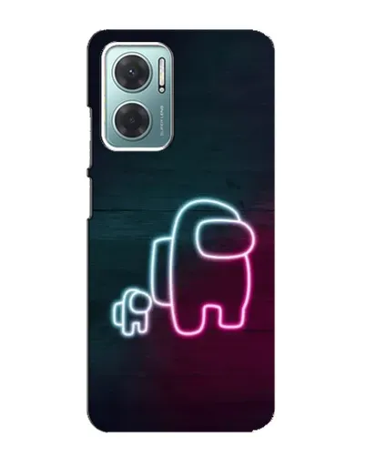 Чехол для Xiaomi Redmi Note 11E с картинкой «Among Us неон-арт»