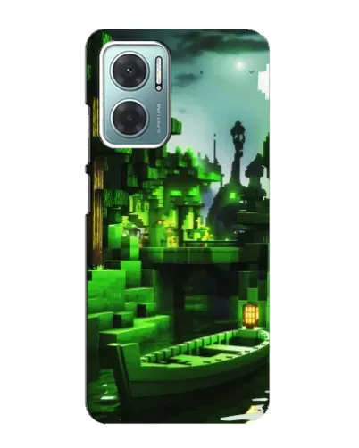 Чохол для Xiaomi Redmi Note 11E з картинкою «Minecraft лісовий пейзаж»