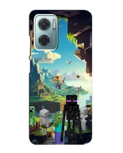 Чохол для Xiaomi Redmi Note 11E з картинкою «Ендермен у лісі»