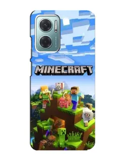 Чохол для Xiaomi Redmi Note 11E з картинкою «Minecraft класичний світ»