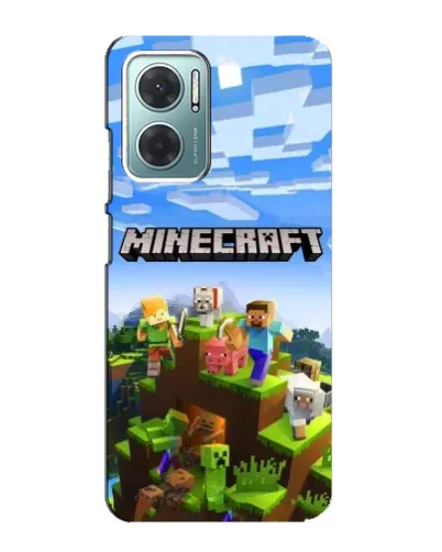 Чохол для Xiaomi Redmi Note 11E з картинкою «Minecraft класичний світ»