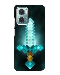 Чохол для Xiaomi Redmi Note 11E з картинкою «Алмазний меч неон»