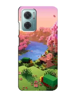 Чохол для Xiaomi Redmi Note 11E з картинкою «Рожеве дерево Minecraft»