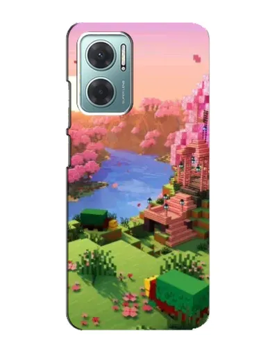 Чохол для Xiaomi Redmi Note 11E з картинкою «Рожеве дерево Minecraft»