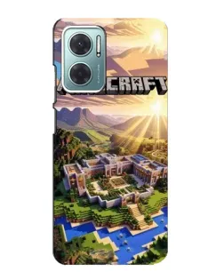 Чохол для Xiaomi Redmi Note 11E з картинкою «Minecraft панорама»
