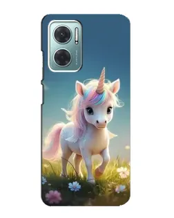 Чехол для Xiaomi Redmi Note 11E с картинкой «Единорог на поляне»