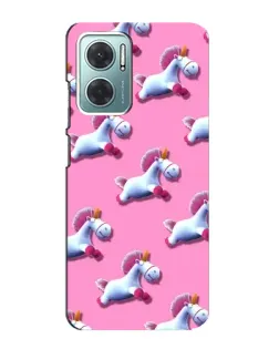 Чехол для Xiaomi Redmi Note 11E с картинкой «Единороги на розовом»